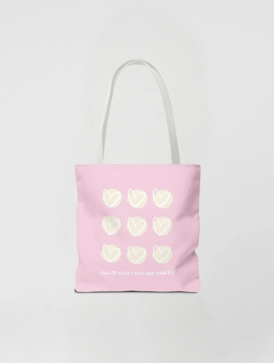 LOVE & SNACKS TOTE BAG