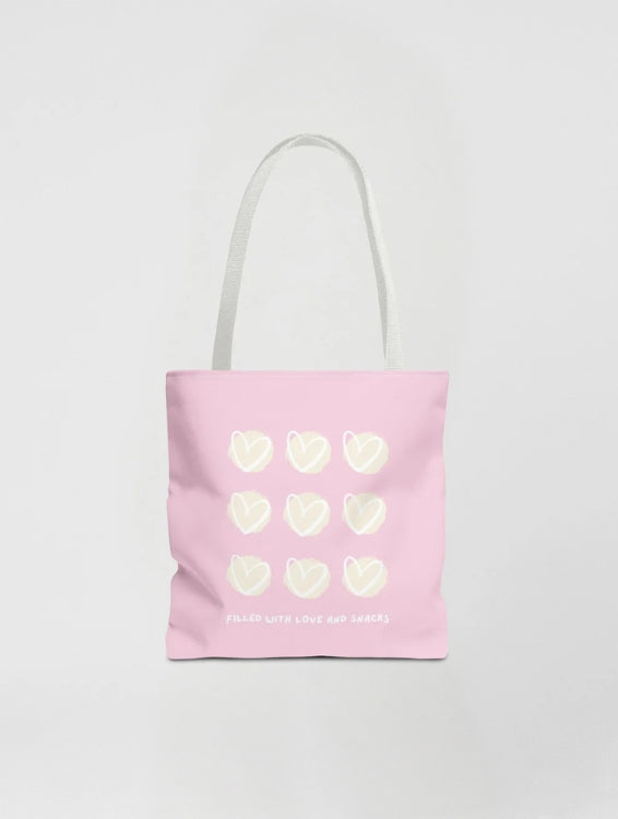 LOVE & SNACKS TOTE BAG