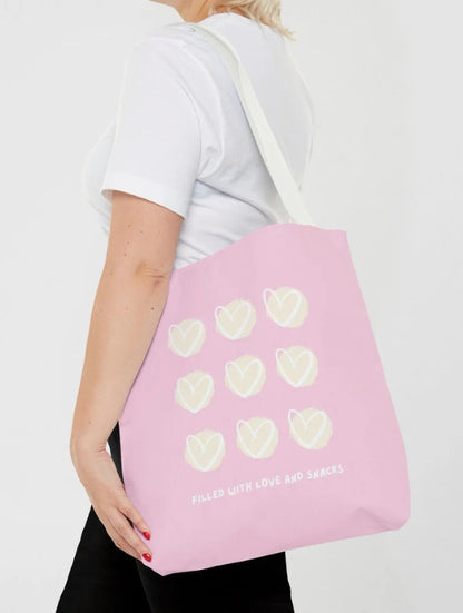 LOVE & SNACKS TOTE BAG